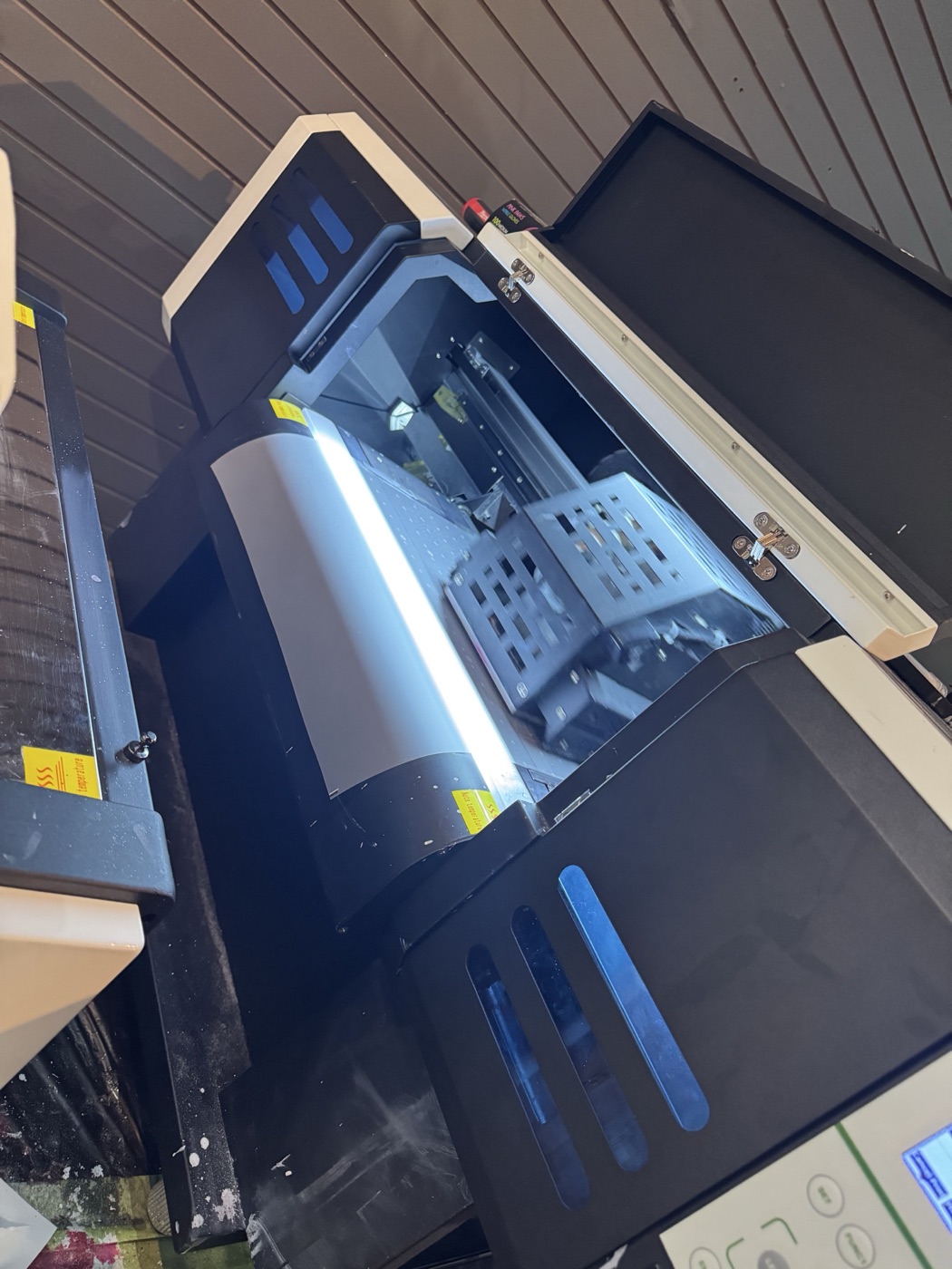 Close view of DTF printer used for in-house custom printing in Stratford Ontario