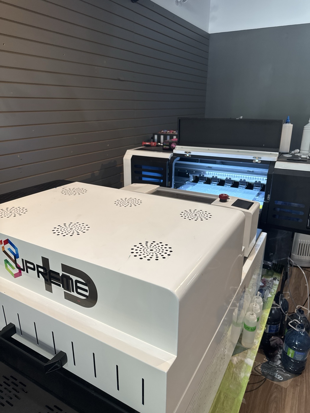 DTF printer production room at The RAD Studio in Stratford Ontario